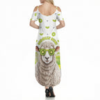 New Zealand Funny Woolly Kiwi Sheep Summer Maxi Dress