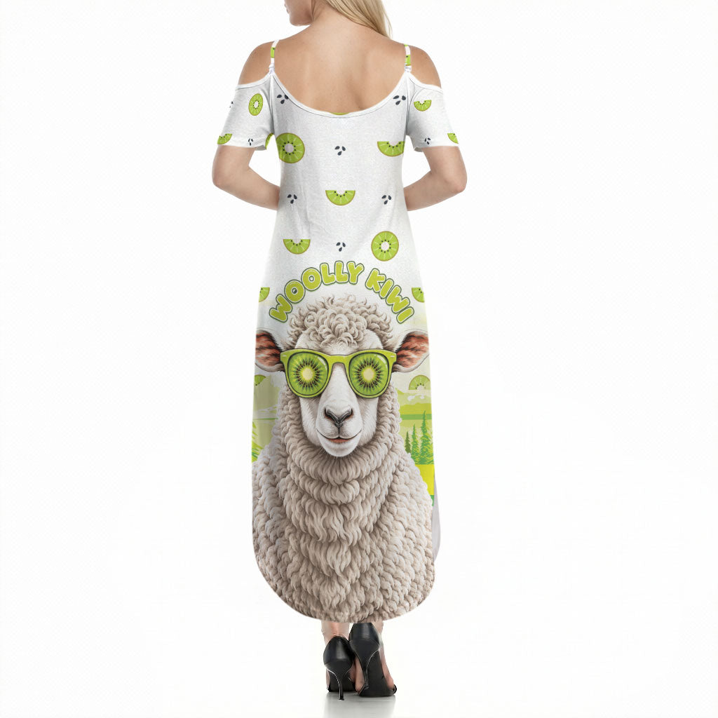 New Zealand Funny Woolly Kiwi Sheep Summer Maxi Dress