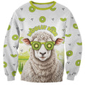 New Zealand Funny Woolly Kiwi Sheep Sweatshirt