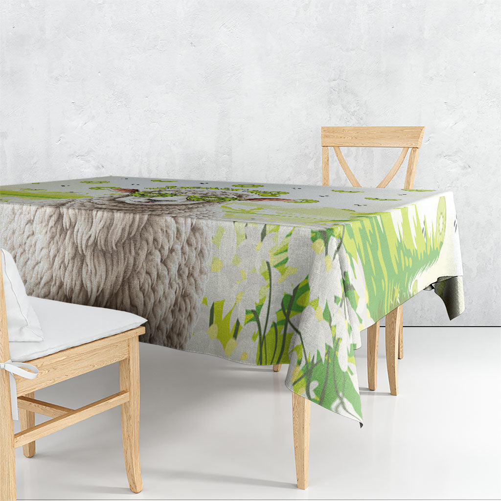 New Zealand Funny Woolly Kiwi Sheep Tablecloth