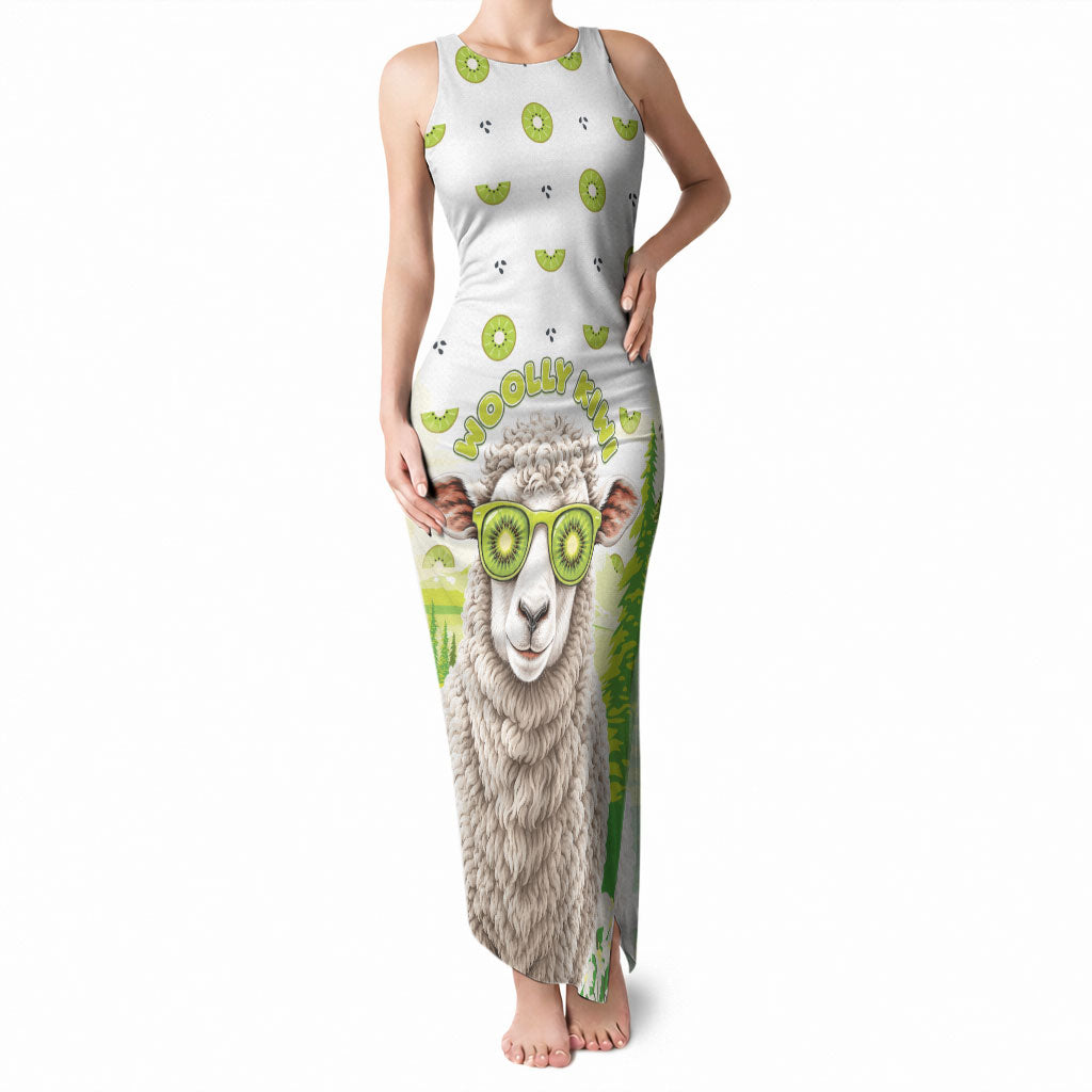 New Zealand Funny Woolly Kiwi Sheep Tank Maxi Dress