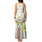 New Zealand Funny Woolly Kiwi Sheep Tank Maxi Dress