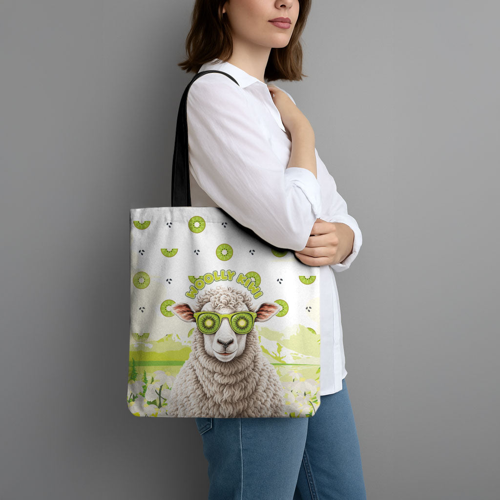 New Zealand Funny Woolly Kiwi Sheep Tote Bag