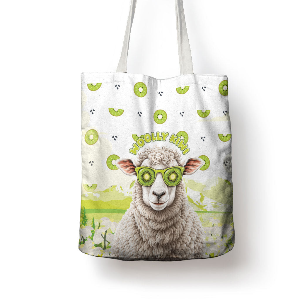 New Zealand Funny Woolly Kiwi Sheep Tote Bag