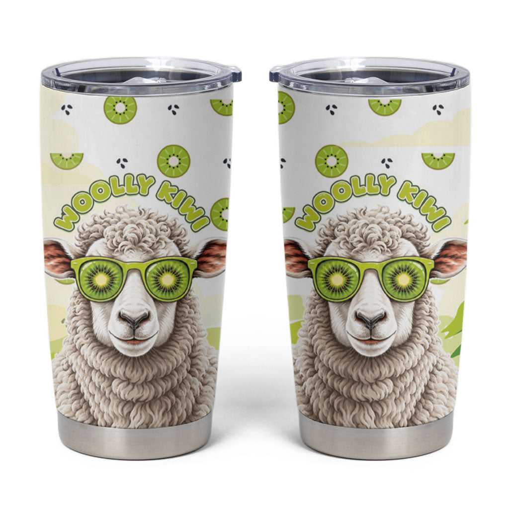 New Zealand Funny Woolly Kiwi Sheep Tumbler Cup