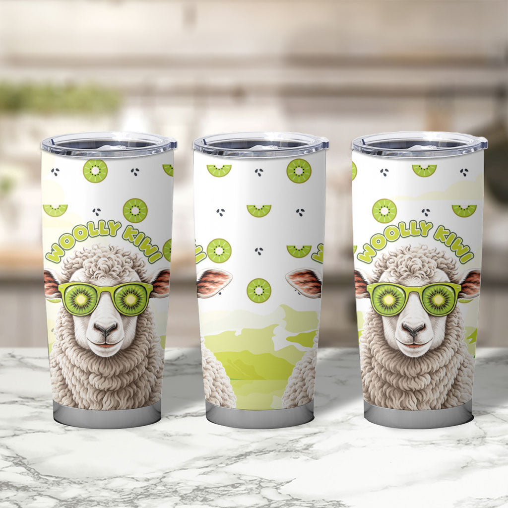 New Zealand Funny Woolly Kiwi Sheep Tumbler Cup