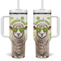New Zealand Funny Woolly Kiwi Sheep Tumbler With Handle