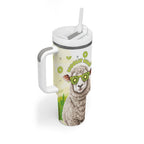 New Zealand Funny Woolly Kiwi Sheep Tumbler With Handle