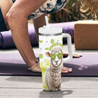 New Zealand Funny Woolly Kiwi Sheep Tumbler With Handle