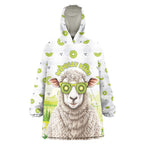 New Zealand Funny Woolly Kiwi Sheep Wearable Blanket Hoodie