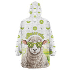 New Zealand Funny Woolly Kiwi Sheep Wearable Blanket Hoodie