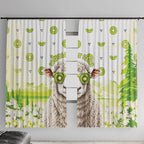 New Zealand Funny Woolly Kiwi Sheep Window Curtain