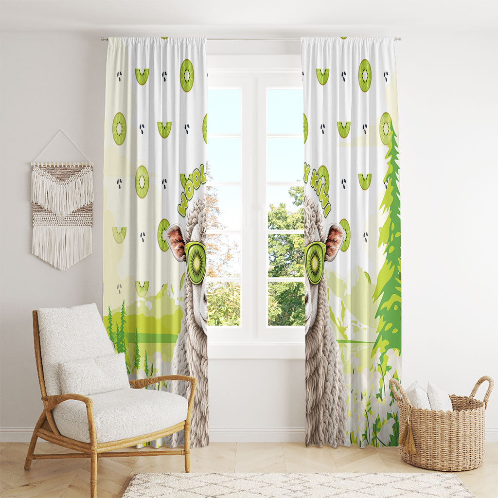 New Zealand Funny Woolly Kiwi Sheep Window Curtain