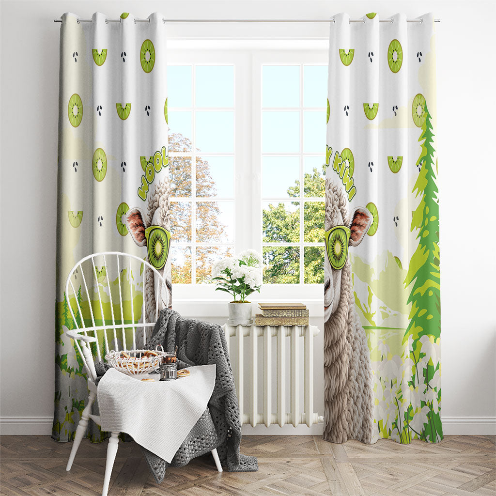 New Zealand Funny Woolly Kiwi Sheep Window Curtain