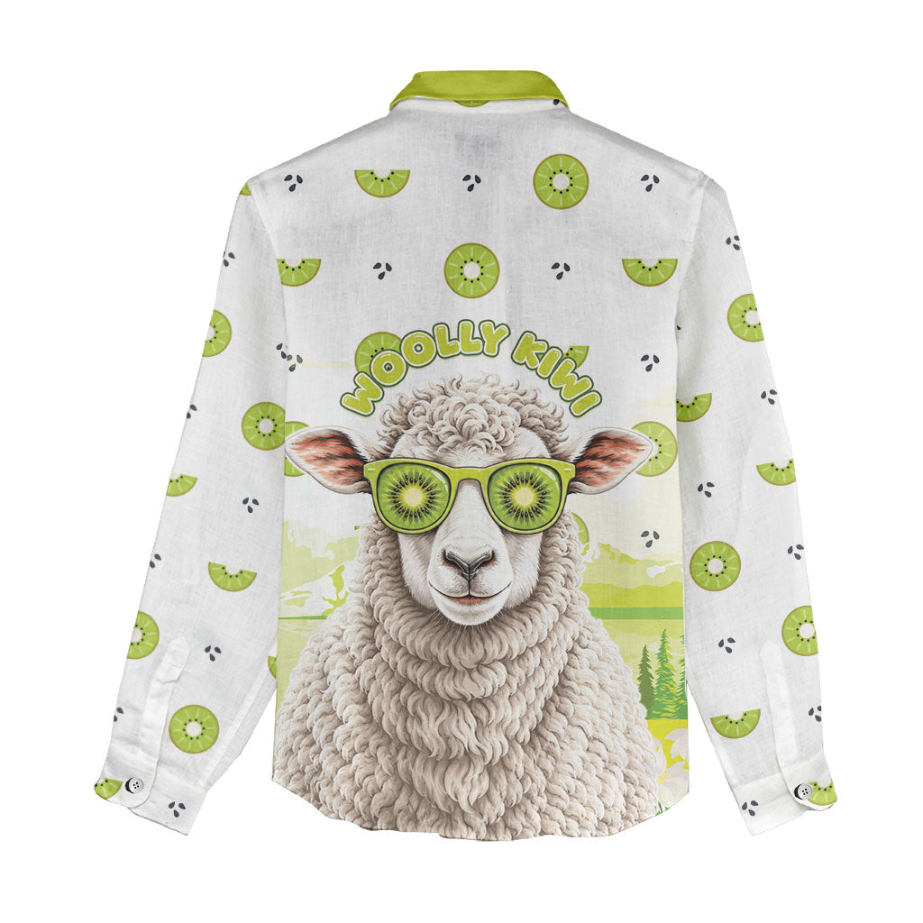 New Zealand Funny Woolly Kiwi Sheep Women Casual Shirt
