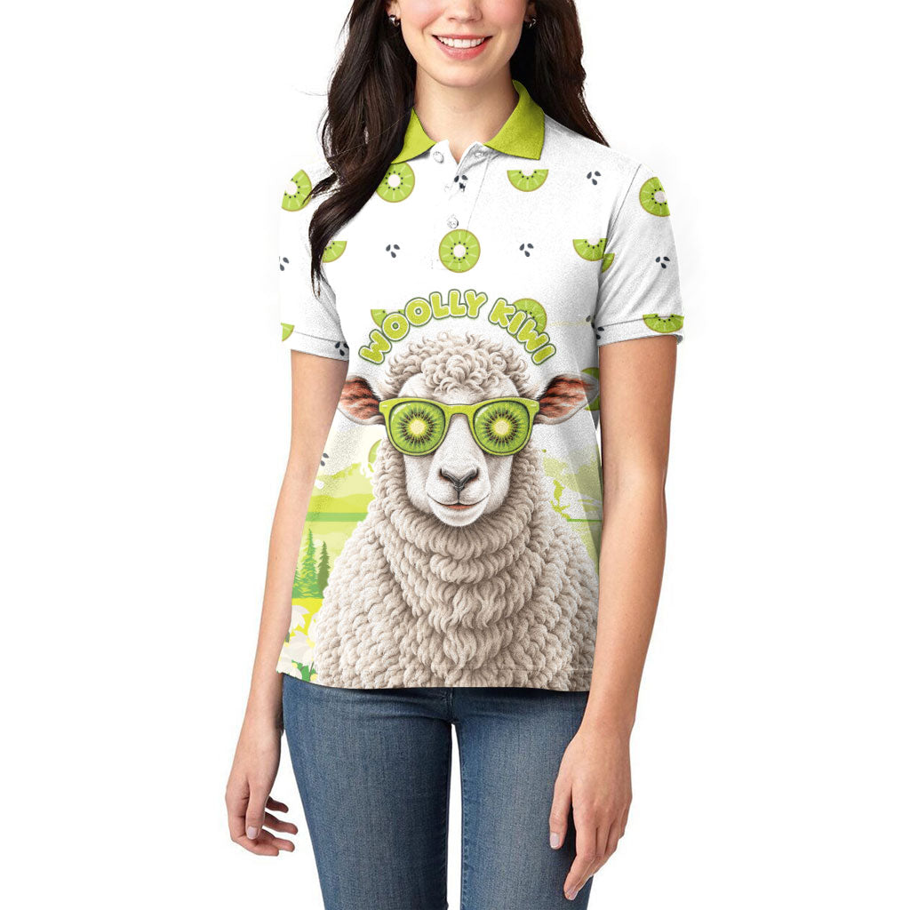 New Zealand Funny Woolly Kiwi Sheep Women Polo Shirt