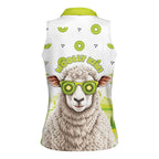 New Zealand Funny Woolly Kiwi Sheep Women Sleeveless Polo Shirt