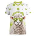New Zealand Funny Woolly Kiwi Sheep Women V-Neck T-Shirt