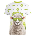 New Zealand Funny Woolly Kiwi Sheep Women V-Neck T-Shirt