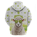 New Zealand Funny Woolly Kiwi Sheep Zip Hoodie