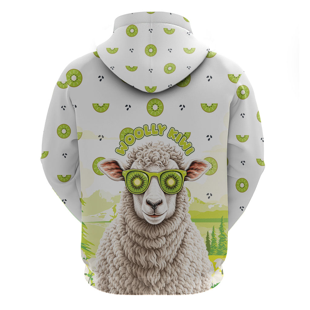 New Zealand Funny Woolly Kiwi Sheep Zip Hoodie
