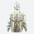 New Zealand Funny Woolly Kiwi Sheep Zip Hoodie