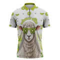New Zealand Funny Woolly Kiwi Sheep Zipper Polo Shirt