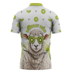 New Zealand Funny Woolly Kiwi Sheep Zipper Polo Shirt