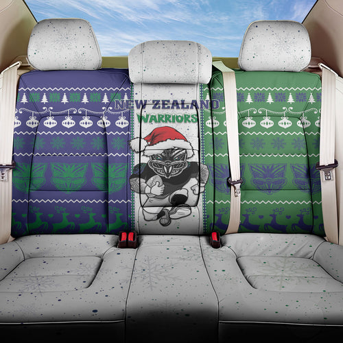 New Zealand Warriors Rugby Christmas Back Car Seat Cover Santa Maori Mascot
