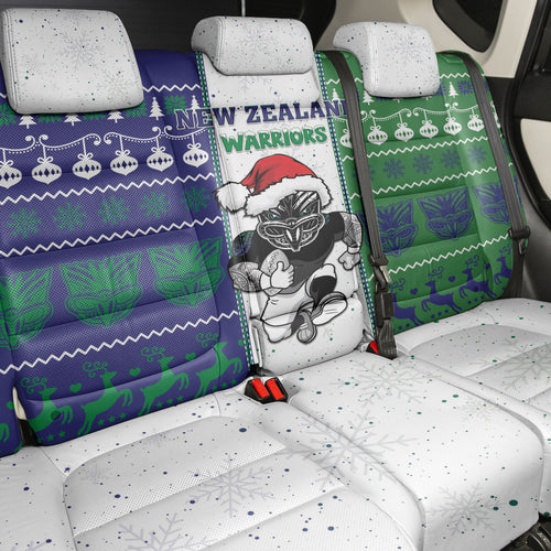 New Zealand Warriors Rugby Christmas Back Car Seat Cover Santa Maori Mascot