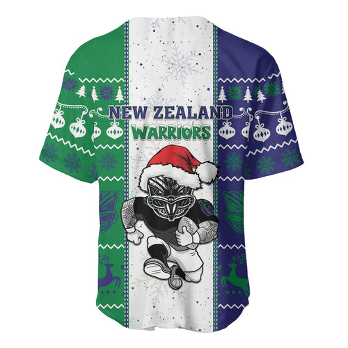New Zealand Warriors Rugby Christmas Baseball Jersey Santa Maori Mascot