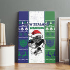 New Zealand Warriors Rugby Christmas Canvas Wall Art Santa Maori Mascot