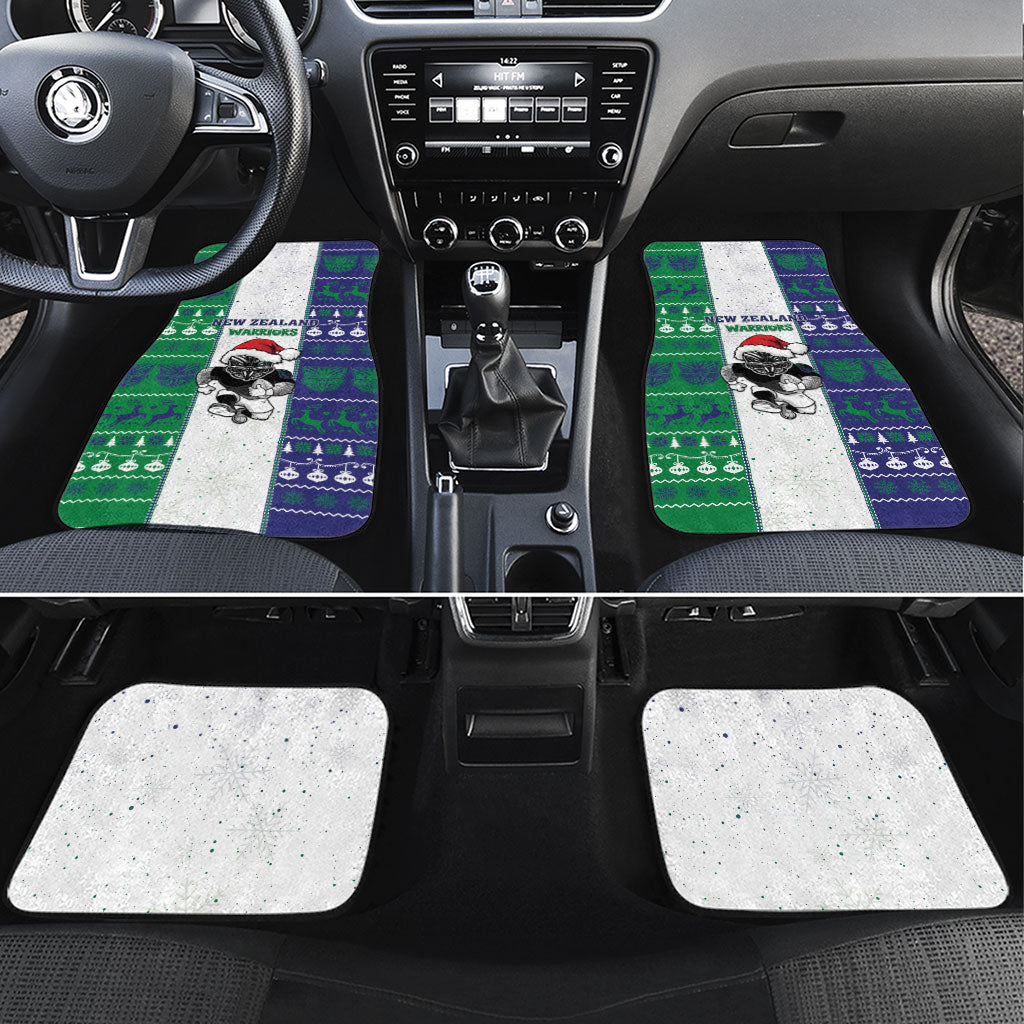 New Zealand Warriors Rugby Christmas Car Mats Santa Maori Mascot