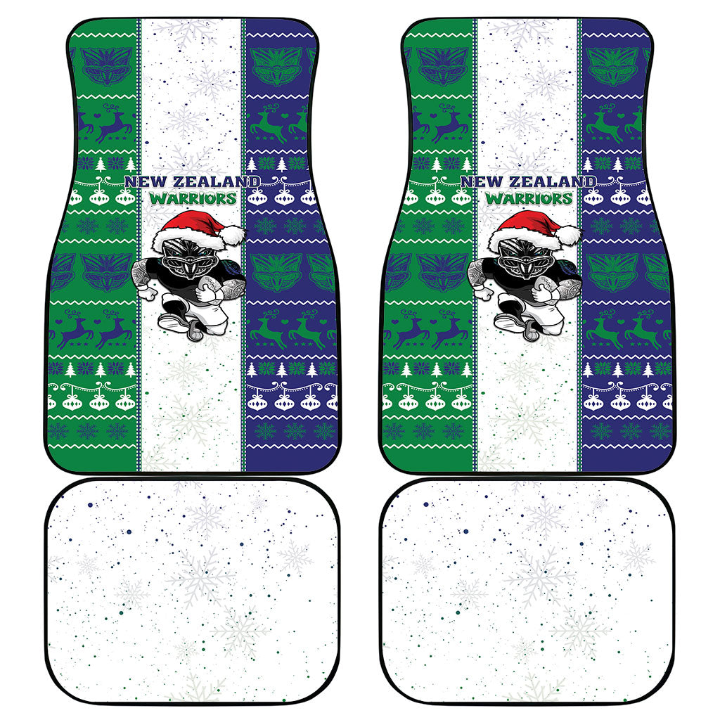 New Zealand Warriors Rugby Christmas Car Mats Santa Maori Mascot