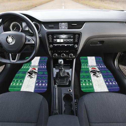 New Zealand Warriors Rugby Christmas Car Mats Santa Maori Mascot