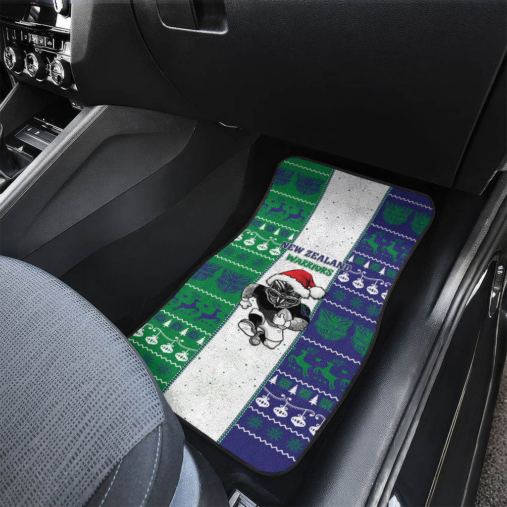 New Zealand Warriors Rugby Christmas Car Mats Santa Maori Mascot