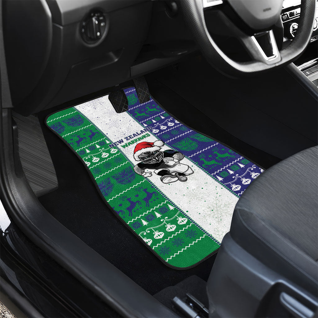 New Zealand Warriors Rugby Christmas Car Mats Santa Maori Mascot