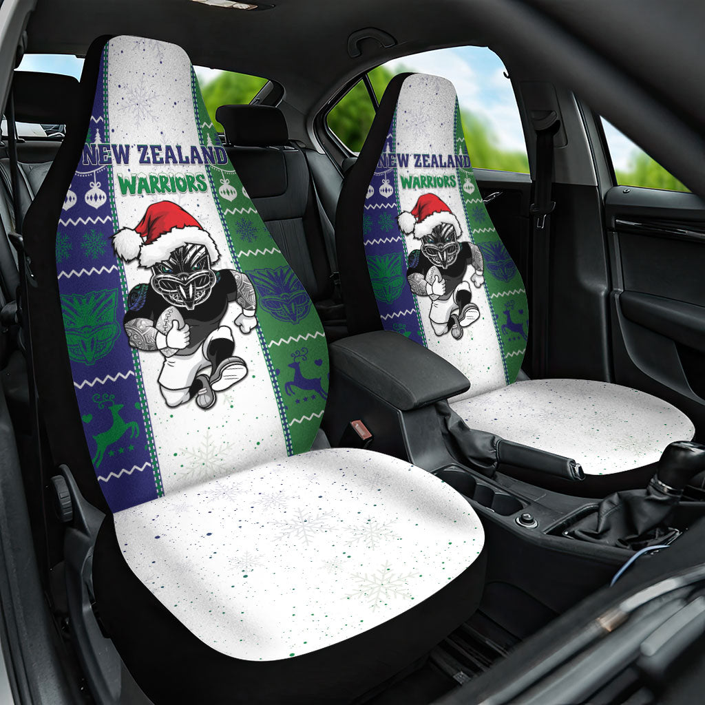 New Zealand Warriors Rugby Christmas Car Seat Cover Santa Maori Mascot