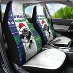 New Zealand Warriors Rugby Christmas Car Seat Cover Santa Maori Mascot