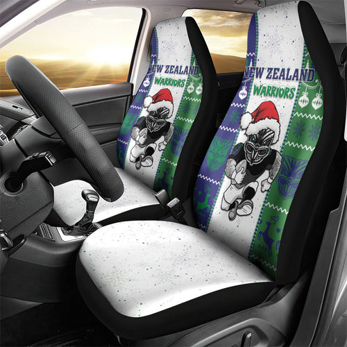 New Zealand Warriors Rugby Christmas Car Seat Cover Santa Maori Mascot