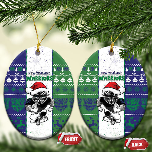 New Zealand Warriors Rugby Christmas Ceramic Ornament Santa Maori Mascot