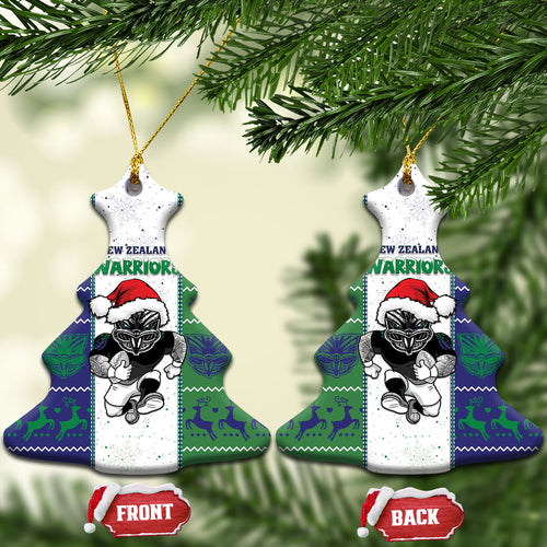 New Zealand Warriors Rugby Christmas Ceramic Ornament Santa Maori Mascot