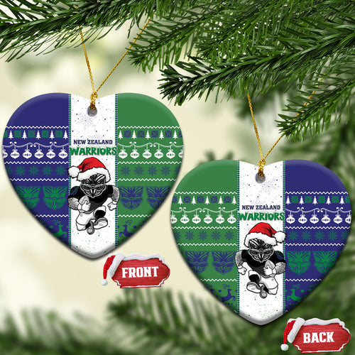 New Zealand Warriors Rugby Christmas Ceramic Ornament Santa Maori Mascot