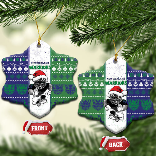New Zealand Warriors Rugby Christmas Ceramic Ornament Santa Maori Mascot