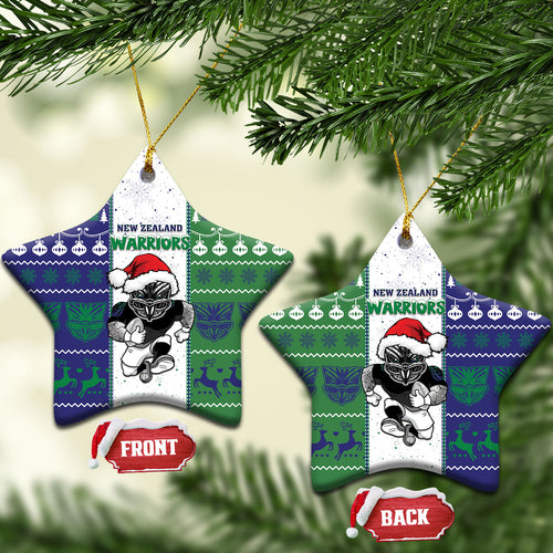 New Zealand Warriors Rugby Christmas Ceramic Ornament Santa Maori Mascot