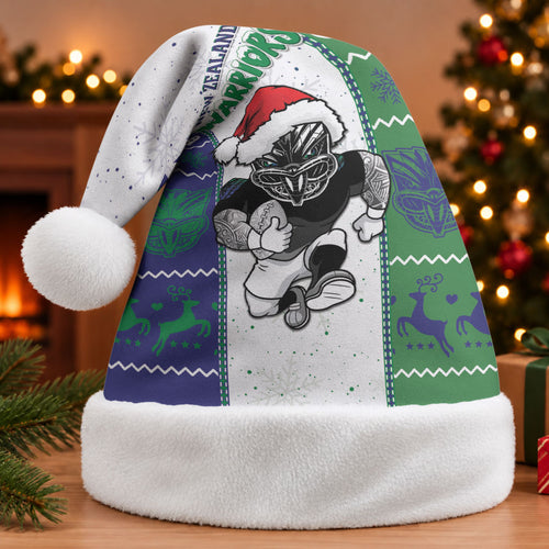 New Zealand Warriors Rugby Christmas Santa Hat Santa Maori Mascot