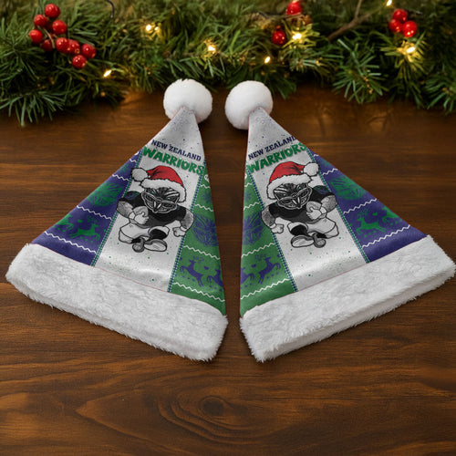 New Zealand Warriors Rugby Christmas Santa Hat Santa Maori Mascot