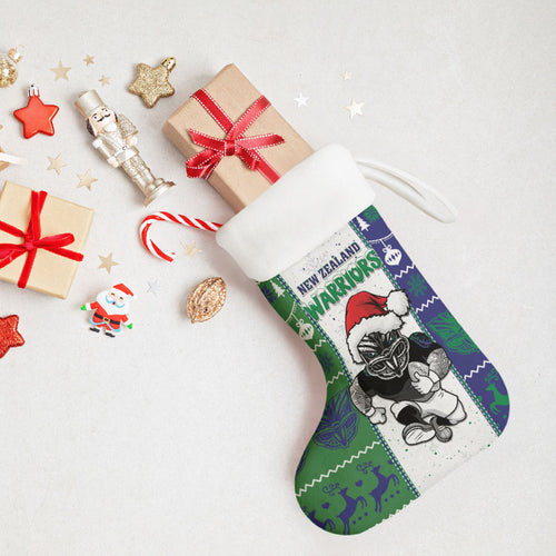 New Zealand Warriors Rugby Christmas Stocking Santa Maori Mascot