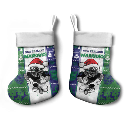 New Zealand Warriors Rugby Christmas Stocking Santa Maori Mascot