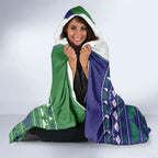 New Zealand Warriors Rugby Christmas Hooded Blanket Santa Maori Mascot